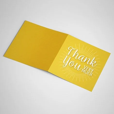 Fundraising Print 19 company square greeting cards with logo