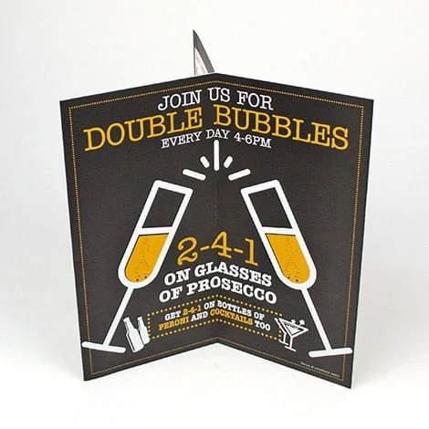 Star shaped tent card