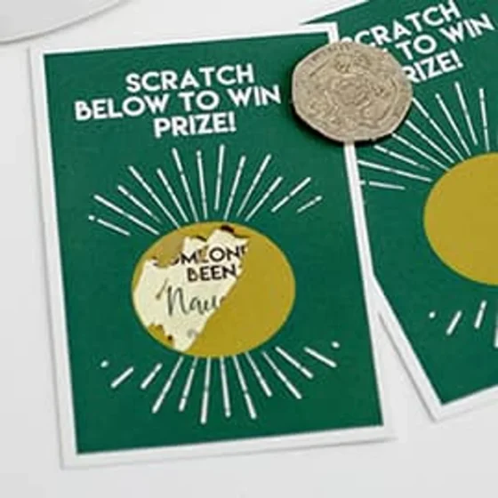 scratch card latex