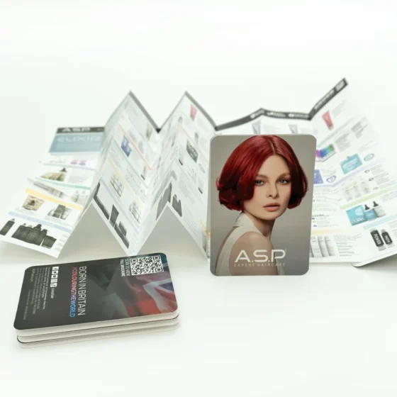 z fold brochure for hair care products