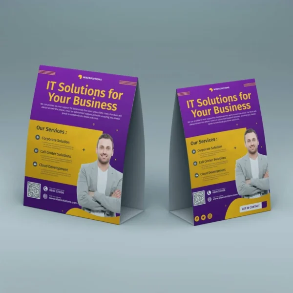 IT Software & Telecoms 8 Tent Card