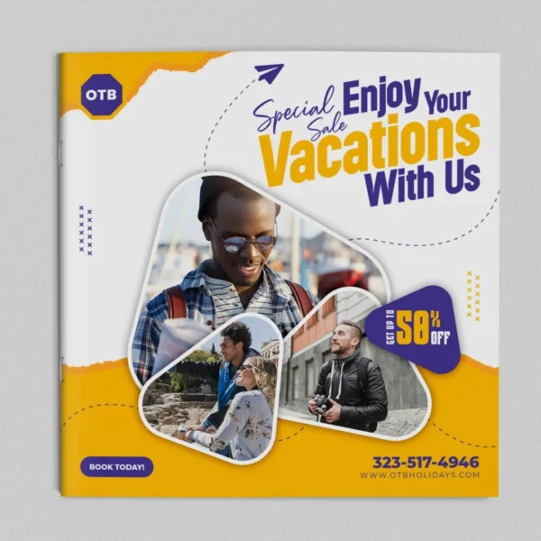 Travel Industry 3 Square Travel Brochure