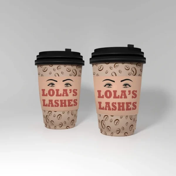 Hair and Beauty 7 Lola's Lashes Coffee Cup Sleeves