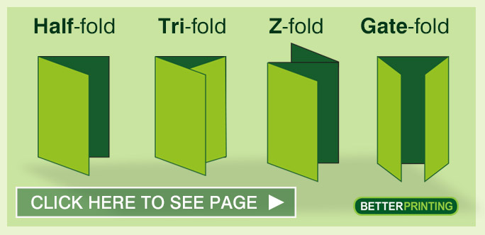 Half-fold, Tri-fold, Z-fold, Gate-fold