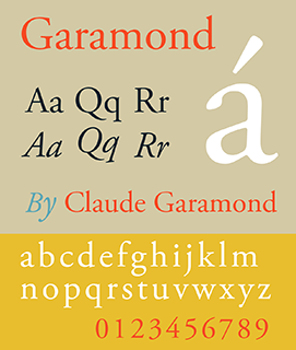 sample text of garamond font